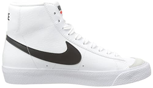 Nike Blazer Mid '77 Chaussures de Gymnastique, White/Black-Team Orange