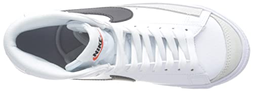 Nike Blazer Mid '77 Chaussures de Gymnastique, White/Black-Team Orange