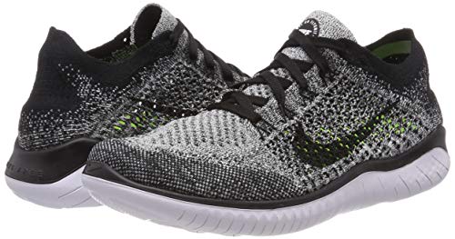 Nike Homme Free RN Flyknit 2018 Chaussures de Running Compétition, Blanc White Black 101