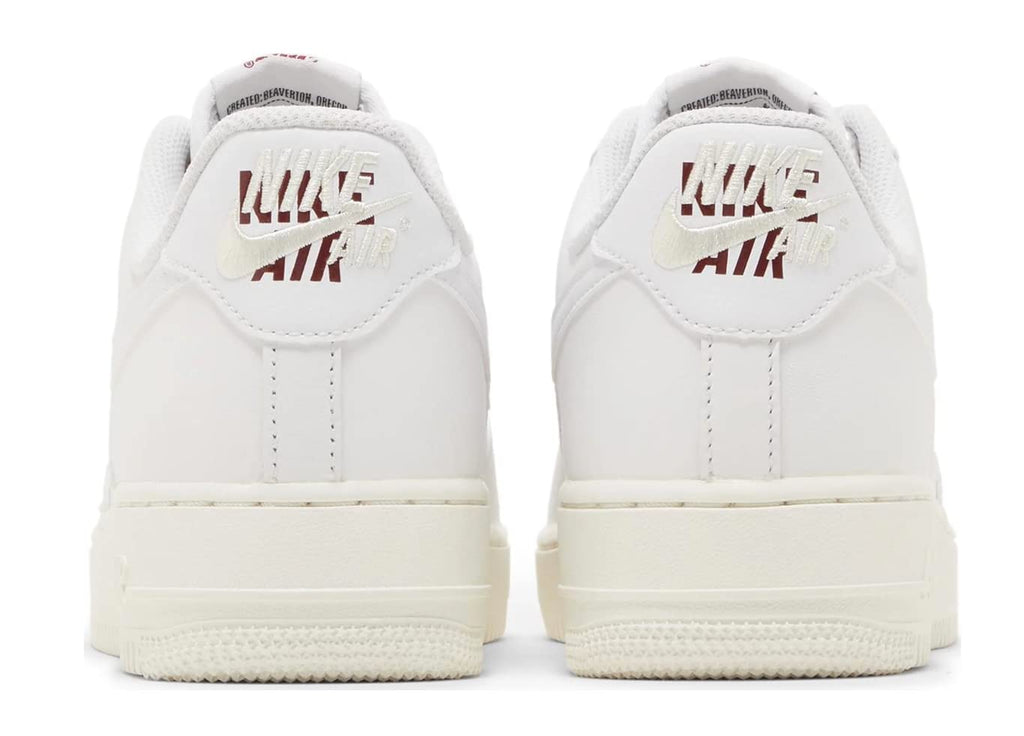 Nike Air Force 1 07 PRM Hommes Trainers DQ7664 Sneakers Chaussures (White sail Team Red 100)