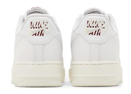 Nike Air Force 1 07 PRM Hommes Trainers DQ7664 Sneakers Chaussures (White sail Team Red 100)