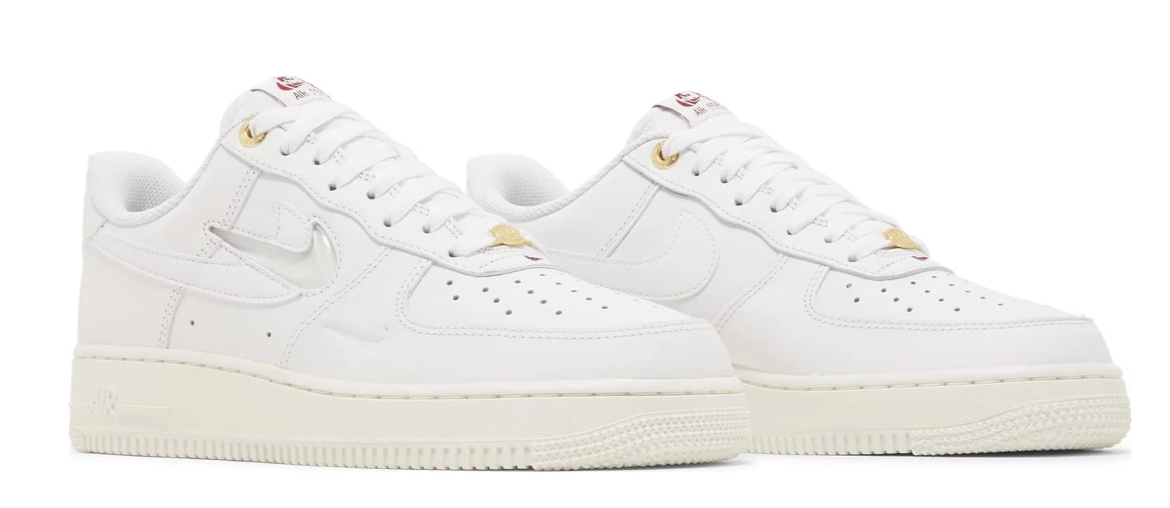 Nike Air Force 1 07 PRM Hommes Trainers DQ7664 Sneakers Chaussures (White sail Team Red 100)