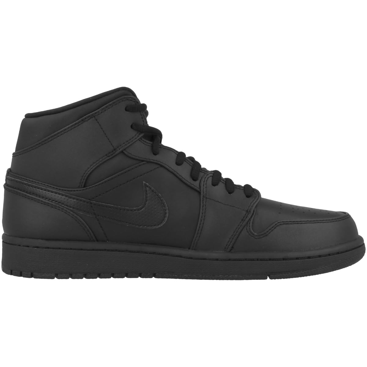 Nike Homme Air Jordan 1 Mid Chaussures de Basketball, Black/Black/Black 034