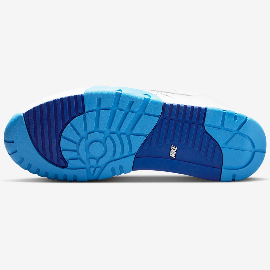 Nike Chaussures de basket-ball Air Trainer 1 pour homme, Blanc/blanc-bleu université