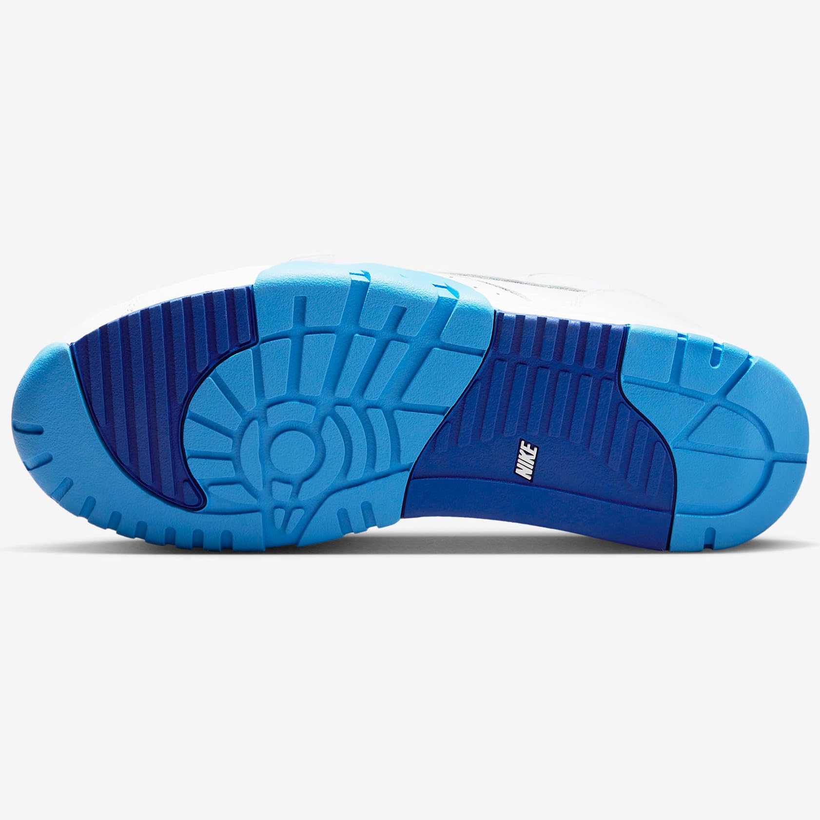 Nike Chaussures de basket-ball Air Trainer 1 pour homme, Blanc/blanc-bleu université