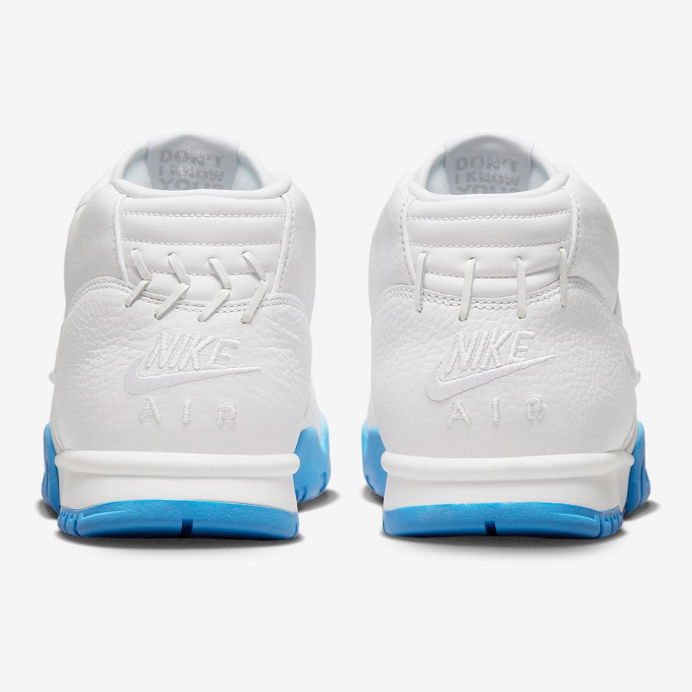 Nike Chaussures de basket-ball Air Trainer 1 pour homme, Blanc/blanc-bleu université
