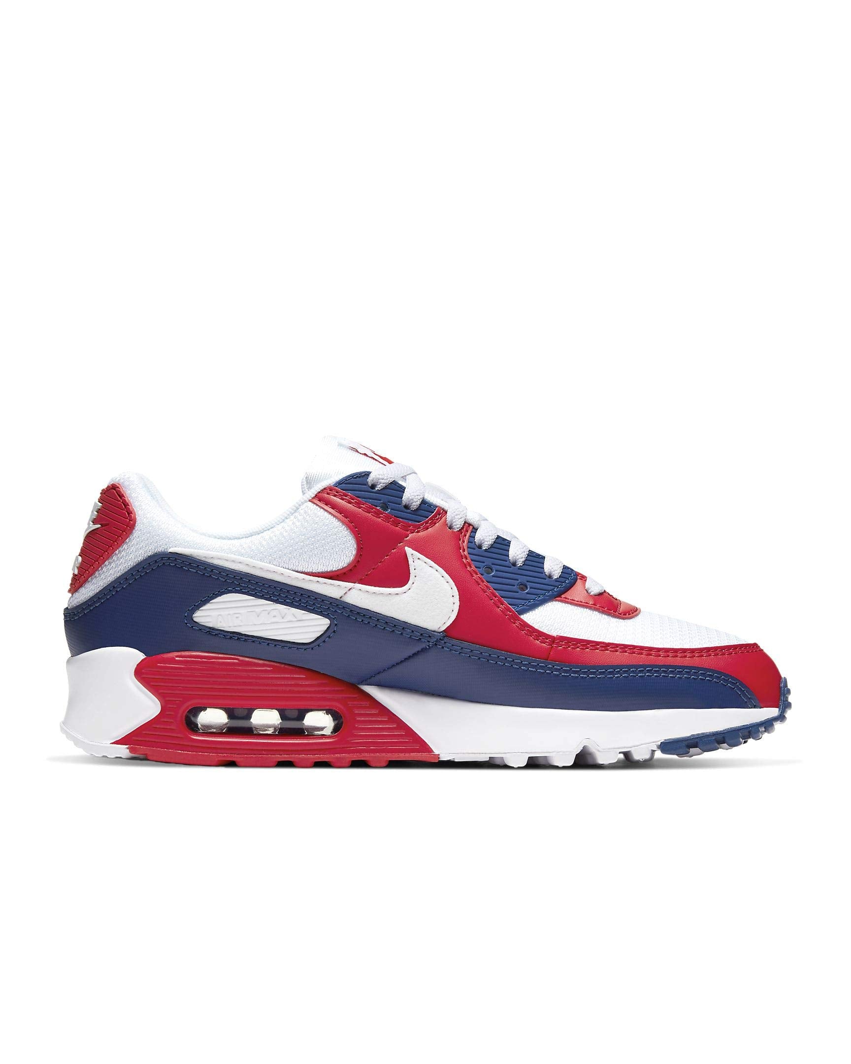 Nike Air Max 90 Hommes Chaussures De Course Casual Cw5456-100, Bleu (Blanc/blanc/rouge profond)