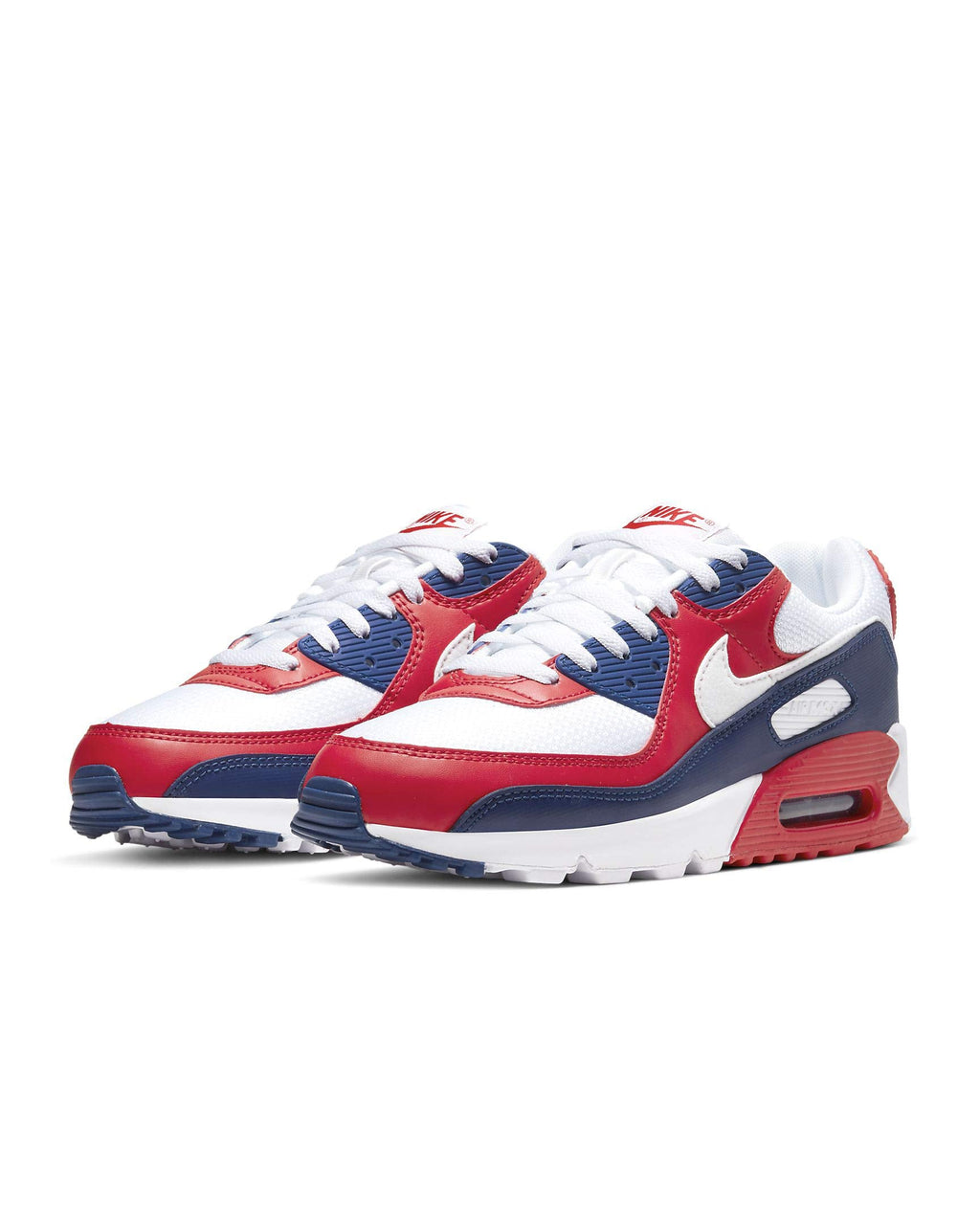 Nike Air Max 90 Hommes Chaussures De Course Casual Cw5456-100, Bleu (Blanc/blanc/rouge profond)
