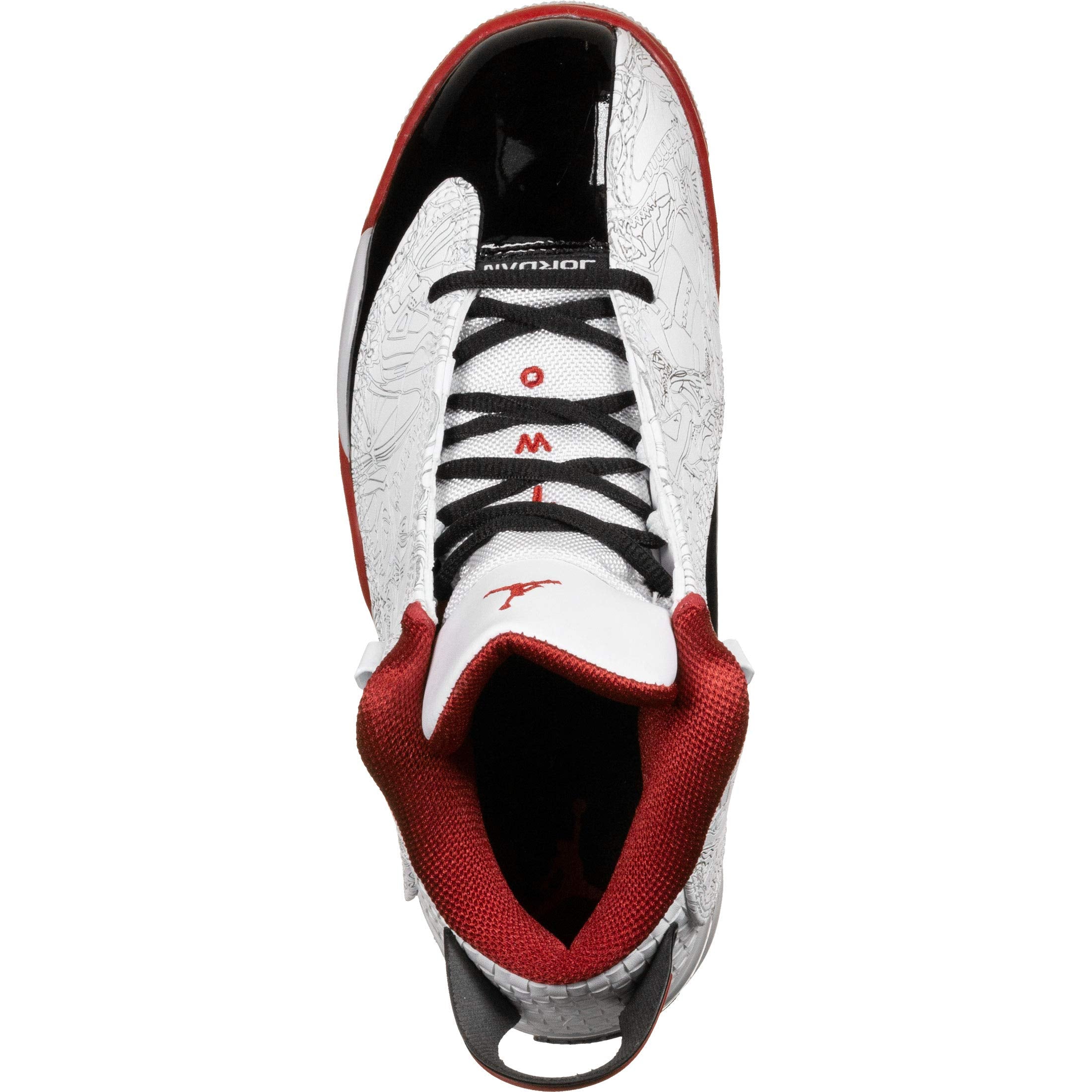 Nike Homme Air Jordan Dub Zero Chaussure De Course, White/Black-Varsity Red-Neutral Grey